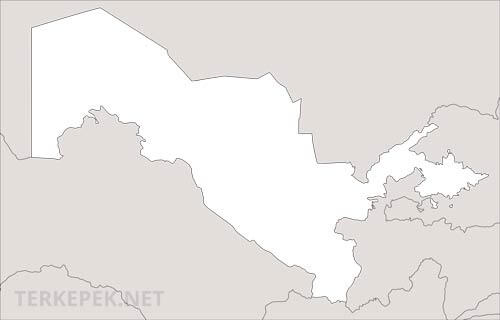 Üzbegisztán vaktérkép